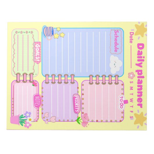 a daily planner Notepad Notitieblok (Voorkant)