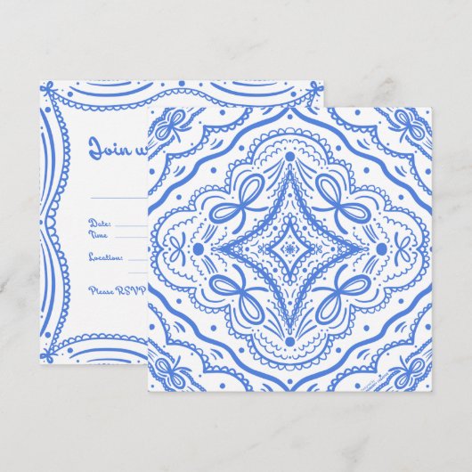 A dainty invitation kaart (Voorkant / Achterkant)