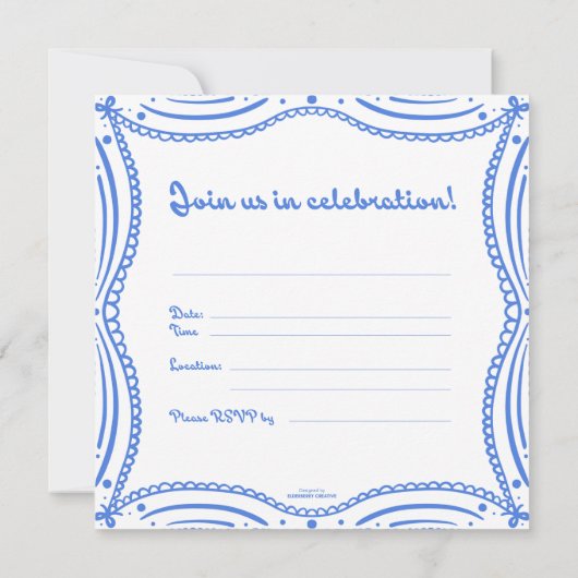 A dainty invitation kaart (Achterkant)