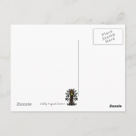 A.Daley Original 13th UUR CLOCK briefkaart (Achterkant)