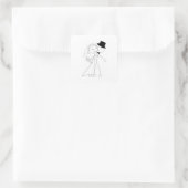 A Dance en A Kiss Vierkante Sticker (Tas)