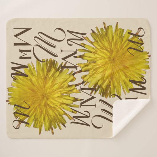 A Dandelion 1 | Typografie Scattered Monogram Sherpa Deken (Voorkant (horizontaal))