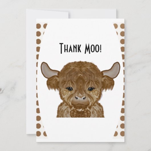 A Dank Moo Kaart |Hartelijk dank voor uw kaart| Ho (Voorkant)