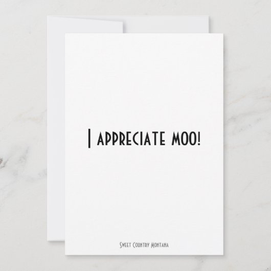 A Dank Moo Kaart |Hartelijk dank voor uw kaart| Ho (Achterkant)