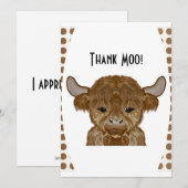 A Dank Moo Kaart |Hartelijk dank voor uw kaart| Ho (Voorkant / Achterkant)