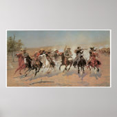 A Dash for the Timber, 1889 Frederic Remington Poster (Voorkant)