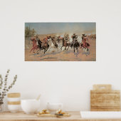 A Dash for the Timber, 1889 Frederic Remington Poster (Keuken)