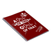 A Dash of This A Dash of That Red Recipe  Notitieboek (Rechterzijde)