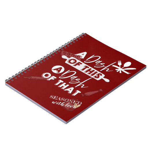 A Dash of This A Dash of That Red Recipe  Notitieboek (Linkerzijde)