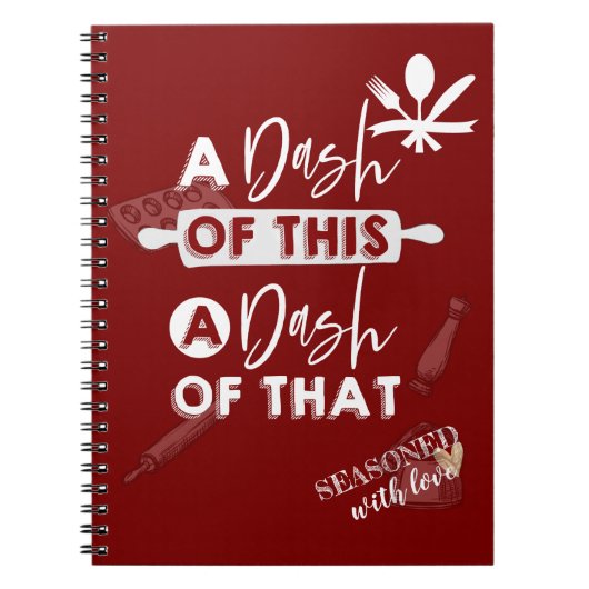 A Dash of This A Dash of That Red Recipe  Notitieboek (Voorkant)