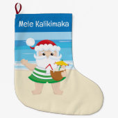 A Day At The Beach With Santa Claus Grote Kerstsok (Voorkant)