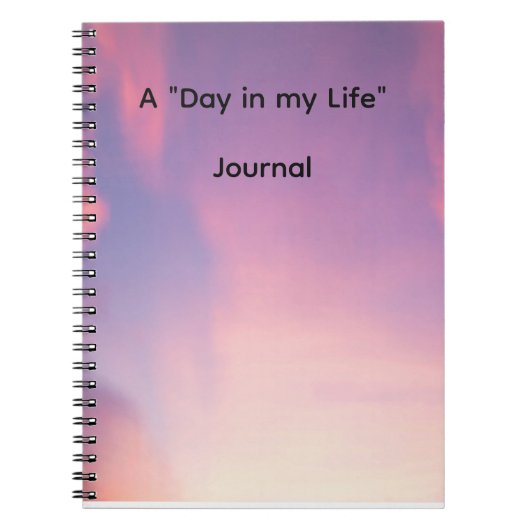 A Day in my Life Journal; Notitieboek (Voorkant)