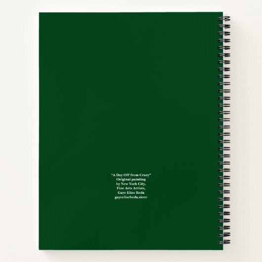 A Day Off from Crazy Notitieboek (Achterkant)