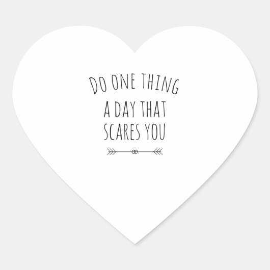 A day that scares you black hart sticker (Voorkant)