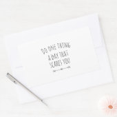 A day that scares you black rechthoekige sticker (Envelop)