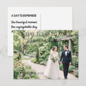 A Day to Remember Trouwkaart Briefkaart (Voorkant / Achterkant)