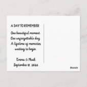 A Day to Remember Trouwkaart Briefkaart (Achterkant)