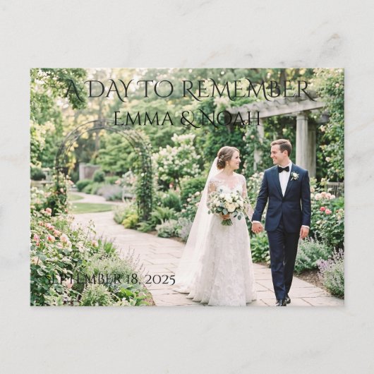A Day to Remember Trouwkaart Briefkaart (Voorkant)