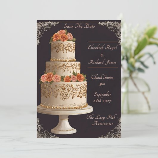 A Day to Remember Trouwtaart Trouwen  Kaart (Staand voorkant)