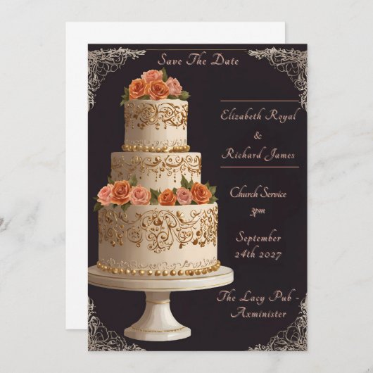 A Day to Remember Trouwtaart Trouwen Kaart (Voorkant / Achterkant)