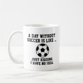 A Day Without Soccer Koffiemok (Links)