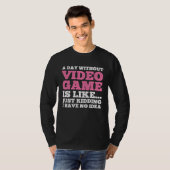A Day Without Video Games  Gamer  Kids Gaming T-shirt (Voorkant volledig)
