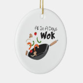 A Days Wok Keramisch Ornament (Rechts)