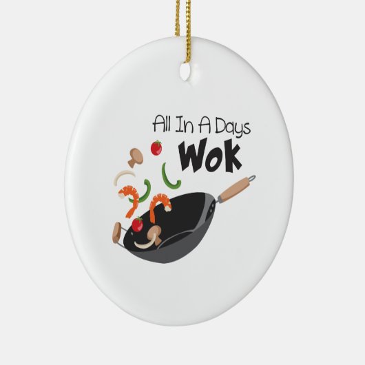 A Days Wok Keramisch Ornament (Rechts)
