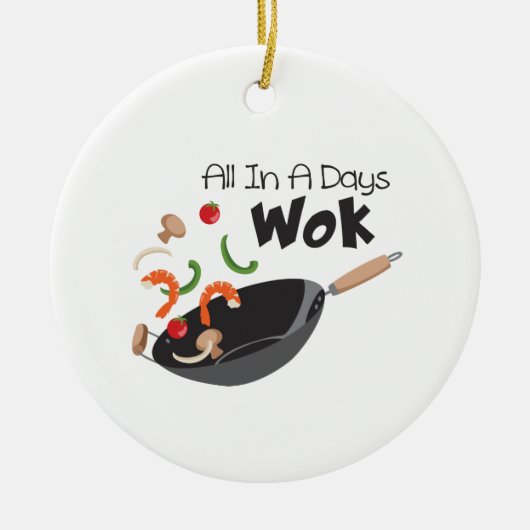 A Days Wok Keramisch Ornament (Voorkant)