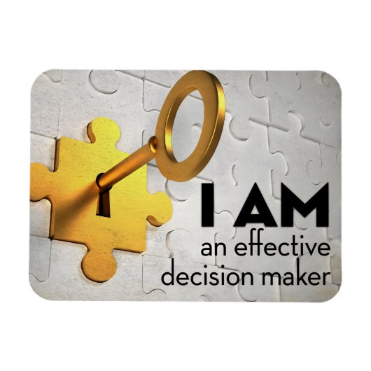 "A decision maker" Motivatie Affirmatie Flexibel Magneet (Horizontaal)