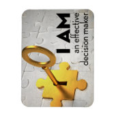 "A decision maker" Motivatie Affirmatie Flexibel Magneet (Verticaal)