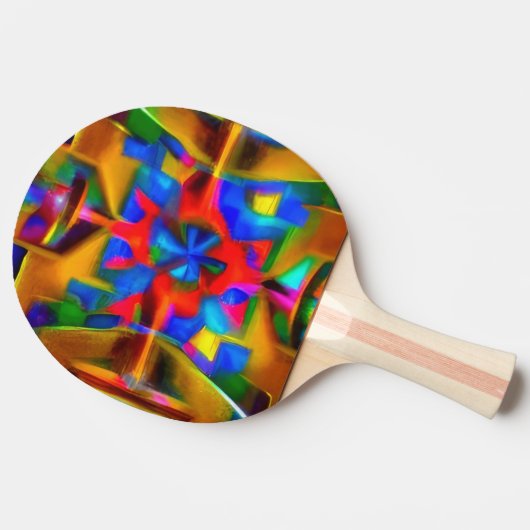 A Decorated Ping Pong Paddle Tafeltennisbatje (Zijkant)