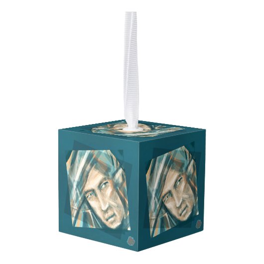 A Defiant Green Elf Kubus Ornament (Achter hoekig)