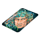 A Defiant Green Woodland Elf onder bladeren Magneet (Linkerzijde)