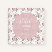 A delicate pink floral sketchbook notitieboek (Voorkant)