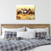 A Desperate Stand by C.M. Russell Canvas Afdruk (Insitu (Slaapkamer))