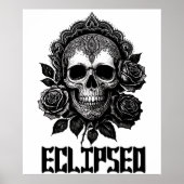 A detailed skull adorned with intricate patterns poster (Voorkant)