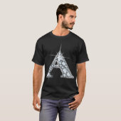 "A" Diamond Bling Print T-Shirt (Voorkant volledig)