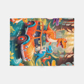 A Dinosaur Family Takes a Vacation Fleece Blanket Deken (Voorkant (Horizontaal))