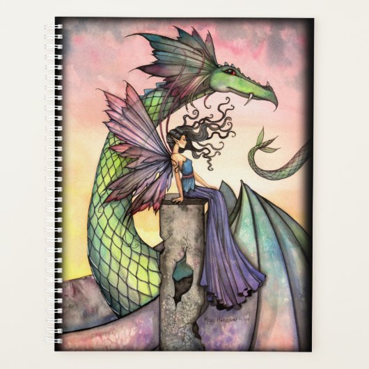 A Distant Place Fairy and Dragon Fantasy Art Planner (Voorkant)