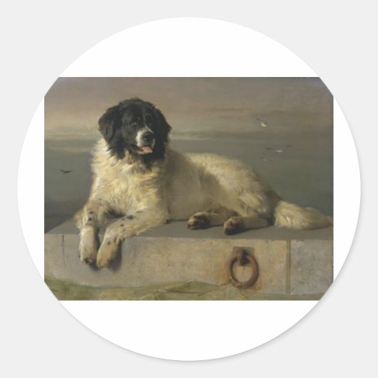 A_Distinguished_Member_of_the_Humane_Society_by_Si Ronde Sticker (Voorkant)
