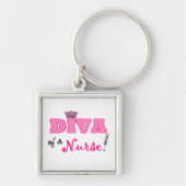 "A Diva of a Nurse" Sleutelhanger (Voorkant)