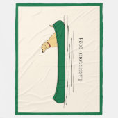 A Dog and his Canoe Fleece Deken (Voorkant)