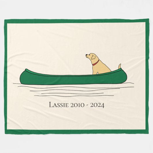 A Dog and his Canoe Fleece Deken (Voorkant (Horizontaal))
