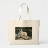 A Dog At A Pond Grote Tote Bag (Voorkant)