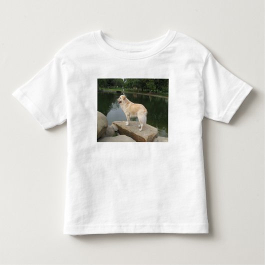 A Dog At A Pond Kinder Shirts (Voorkant)