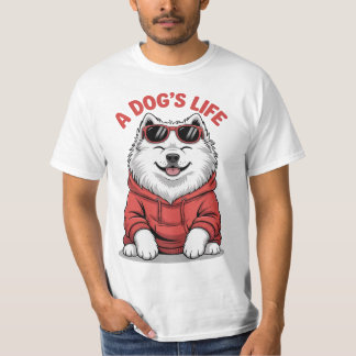 A Dogs Life Cute Funny T-Shirt Gift For Him Her Ma