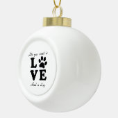A Dogs Love Keramische Bal Ornament (Rechts)