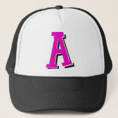 "A" Dotty Monogramed Trucker Hat Pet (Voorkant)