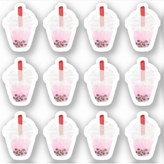 A Dozen Boba Tea die Sticker knippen (Voorkant)